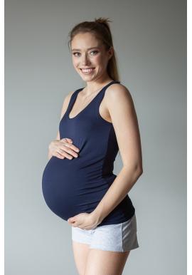 Tmavě modrý top pro těhotné a kojící ženy