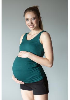 Zelený top pro těhotné a kojící ženy