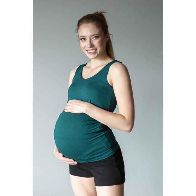 Zelený top pro těhotné a kojící ženy