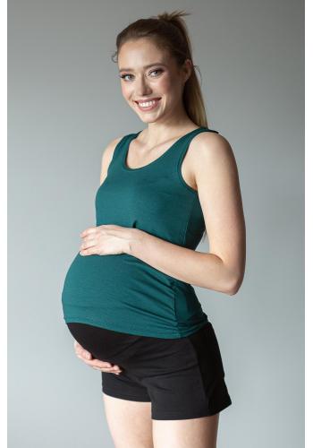 Bavlněné těhotenské šortky v černé barvě
