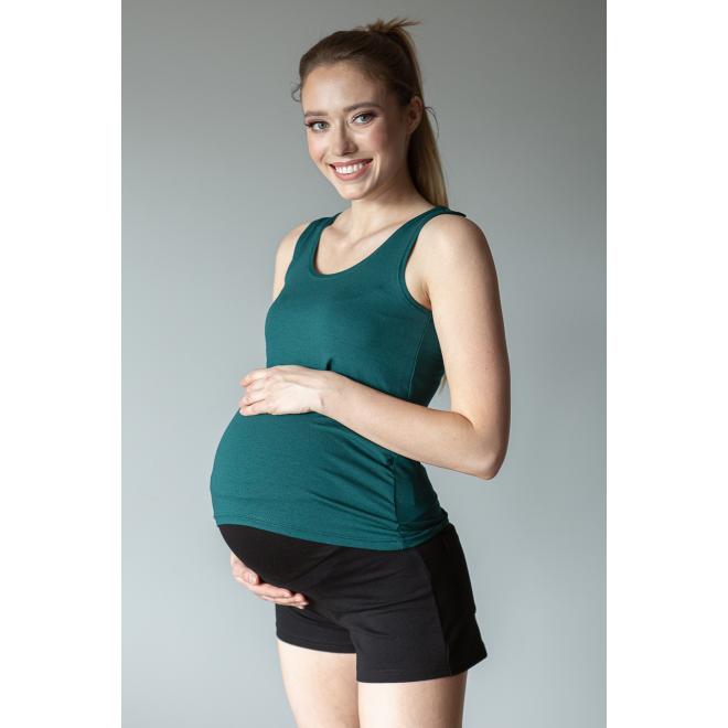 Bavlněné těhotenské šortky v černé barvě