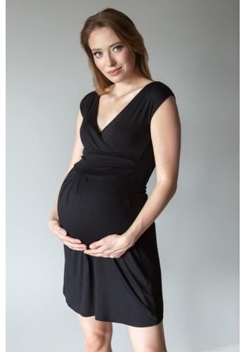 Elegantní černé těhotenské šaty