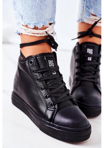 Kožené dámské Sneakers černé barvy značky Big Star