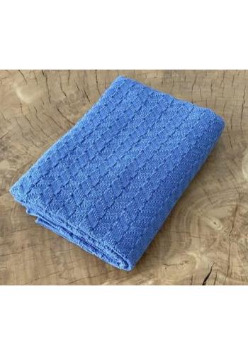 Modrá pletená dětská deka