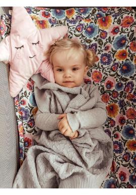 Dětská pletená deka šedé barvy