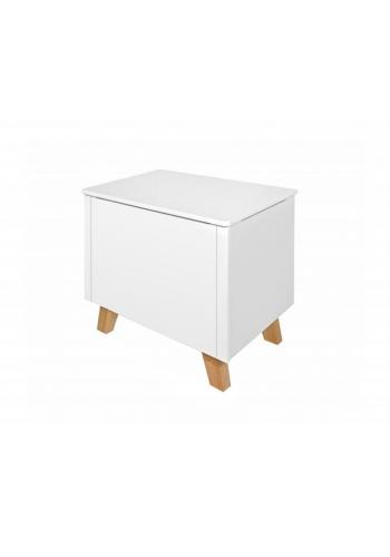 Skříňka - truhla v minimalistickém stylu v bílé barvě - ZARA