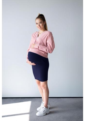 Modrá sukně s těhotenským pasem
