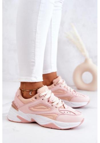 Dámské růžové šněrovací tenisky