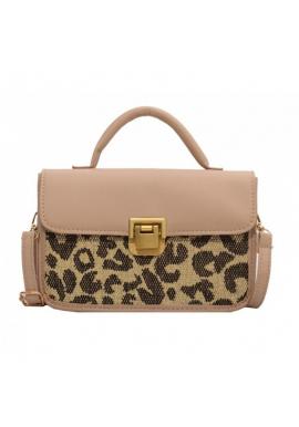 Krémová leopardí kabelka pro dámy