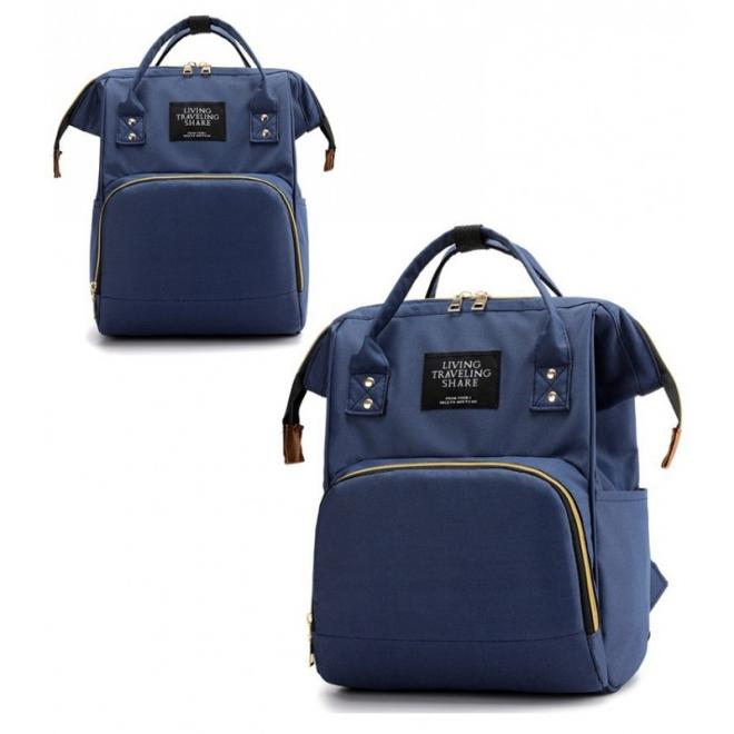 Levně Tmavě modrý funkční batoh pro maminky a tatínky, PLM10GRAN