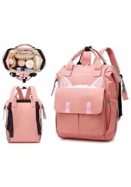 Růžový batoh pro maminky a tatínky