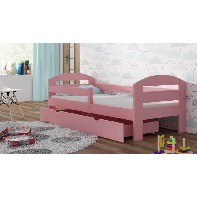 Jednolůžková dřevěná postel pro děti - 180x90 cm, MW48 KAMI Tyrkysová S funkcí spaní (bez matrace) Výměna krátké bariéry za odnímatelnou