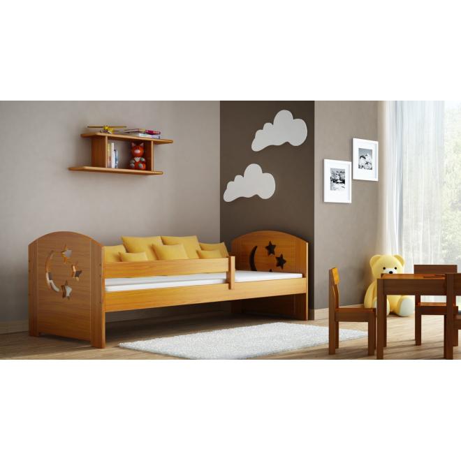 Levně Jednolůžková dětská postel - 180x80 cm, MW77 MOLI Olše S funkcí spaní (bez matrace) Výměna krátké bariéry za odnímatelnou