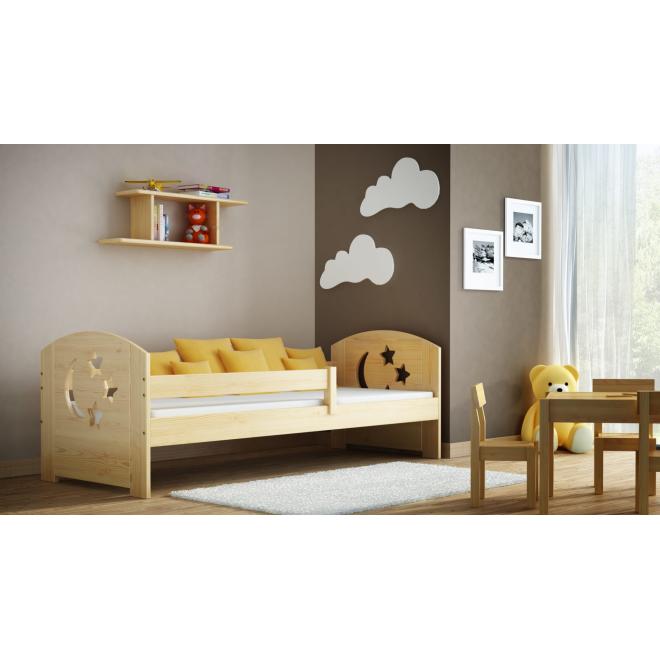 Levně Jednolůžkové dětské postele - 190x90 cm, MW80 MOLI Růžová Dva malé na kolečkách Standardní bariéry