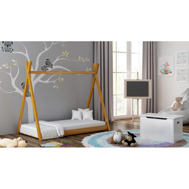 Levně Jednolůžková dětská postel tipi - 180x90 cm, MW114 TIPI Bílá Bez bariéry