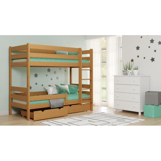 Patrová dětská postel - 180x90 cm, MW182 GAGATEK LUX Bílá S funkcí spaní (bez matrace) Výměna krátké bariéry za odnímatelnou