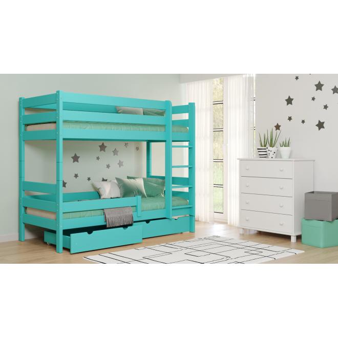 Patrová dětská postel - 190x90 cm, MW184 GAGATEK LUX Šedá S funkcí spaní (bez matrace) Standardní bariéry