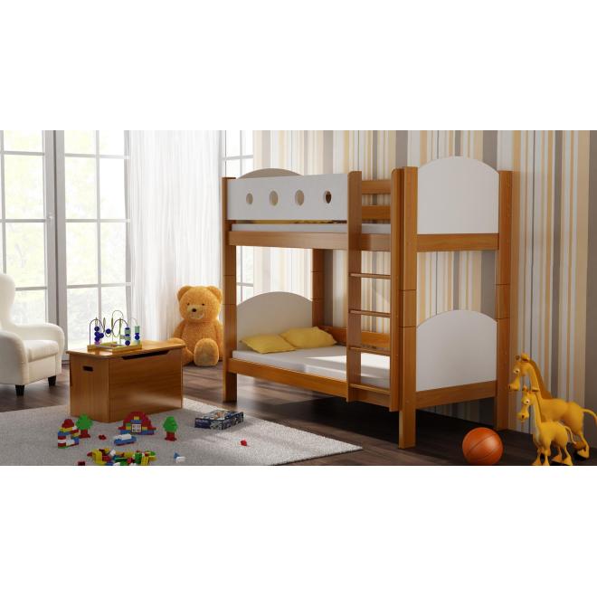 Levně Patrová dětská postel - 190x80 cm, MW192 URWISEK-L Olše S funkcí spaní (bez matrace) Dodatečná odnímatelná bariéra