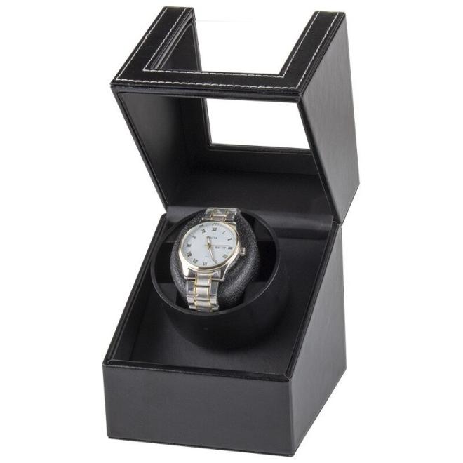 Levně Elegantní černý rotomat na hodinky, PD118