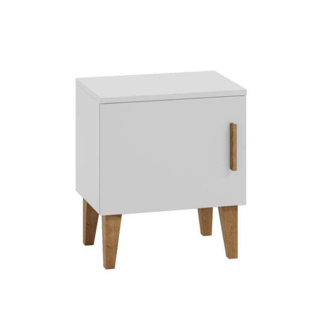 Levně Noční stolek v bílé barvě - Kubi, KK63 Kubi