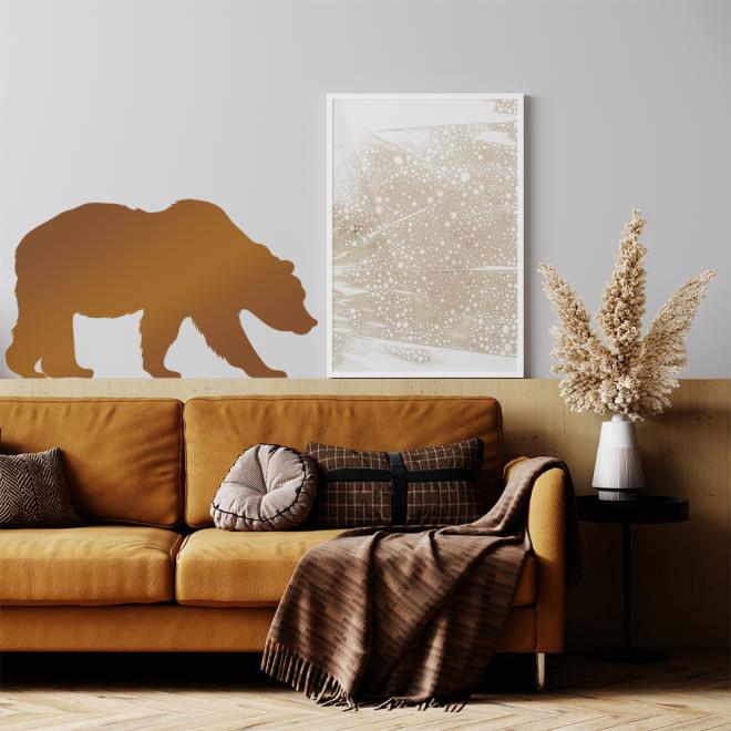 Levně Dekorační nálepka na zeď - medvěd, Z070 L