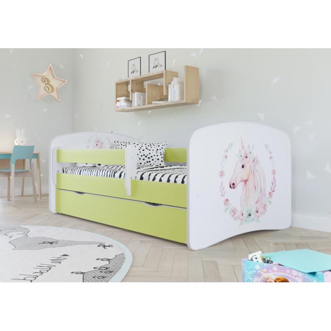 Levně Dětská postel s koníkem - Babydreams 140x70 cm, KK90 Babydreams - Konik NE Růžová Bez matrace
