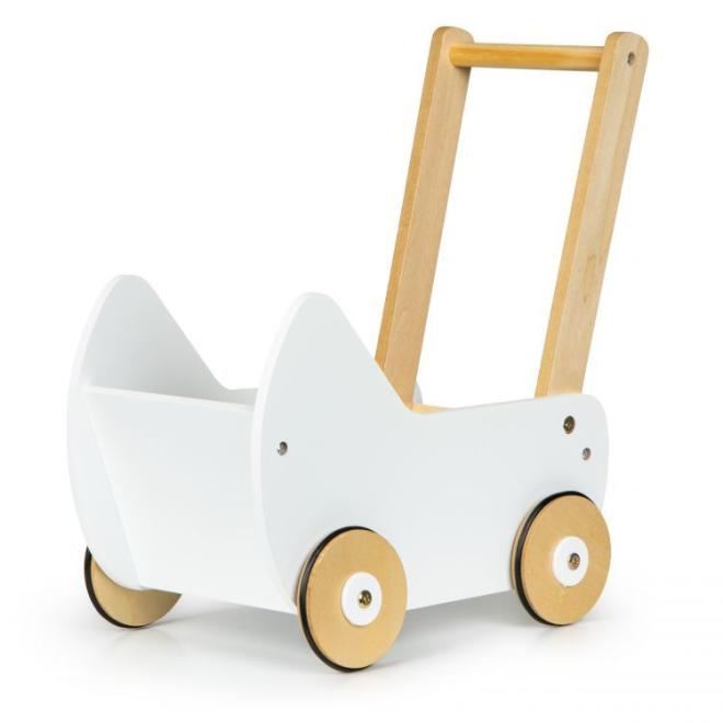 Levně Dřevěný vozík pro panenky - posouvací chodítko, Multi__ESC-W-0173