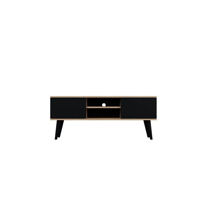 Černý TV stolek - Toronto + dub artisan