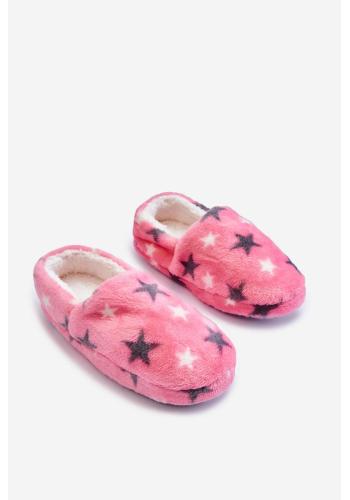 Dětské růžové pantofle s hvězdami
