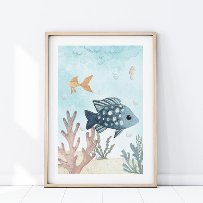 Dekorační plakát s rybkami