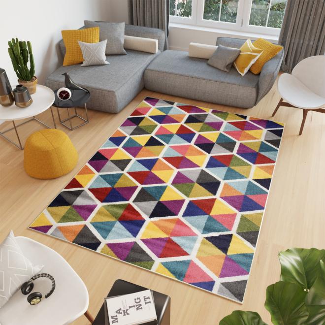 Levně Barevný koberec s geometrickým vzorem, TAP__1982A BRISTOL-160x220 160x220cm