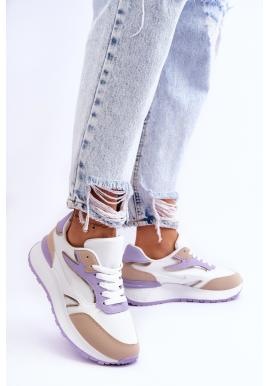 Dámské bílo-fialové sneakersy