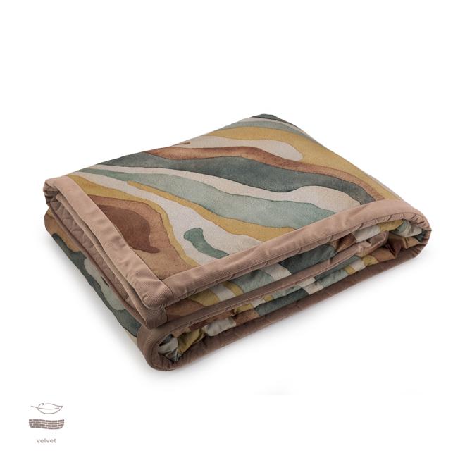 Teplá sametová deka z kolekce duhová hora