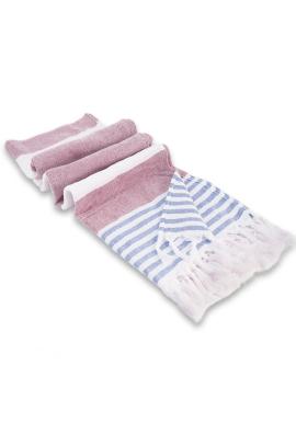 Bavlněný ručník v bordové barvě - 100x180 cm