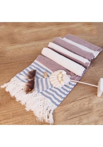 Bavlněný ručník v bordové barvě - 100x180 cm