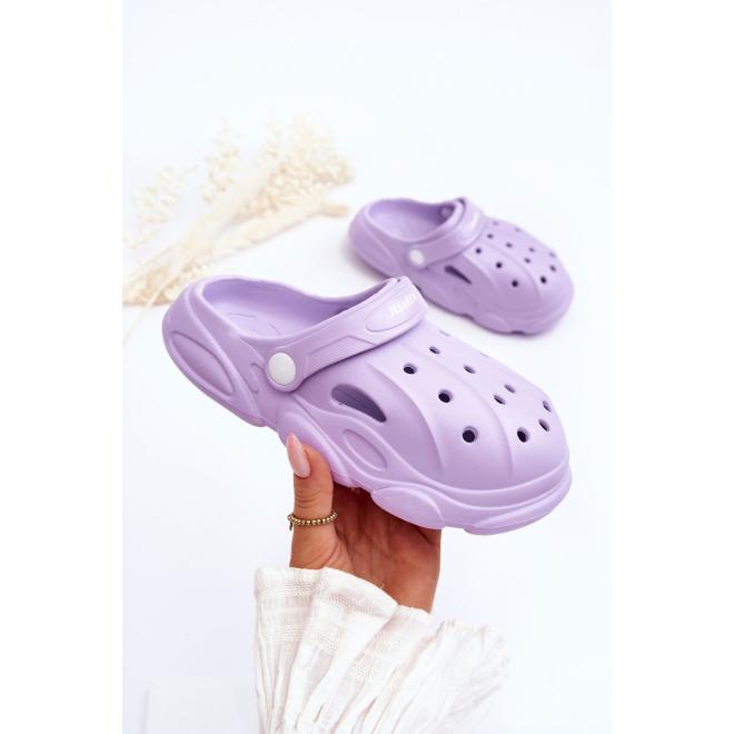 Fialové pantofle pro děti