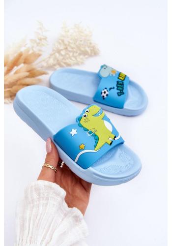 Pantofle pro děti v modré barvě