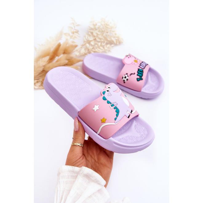 Dětské pantofle fialové barvy