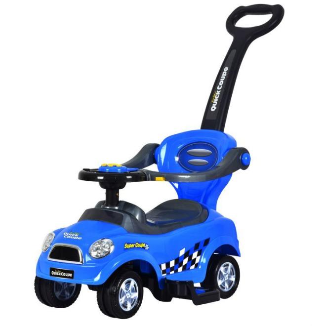 Levně Dětské modré autíčko s rukojetí 3v1, Multi__321 NIEBIESKI