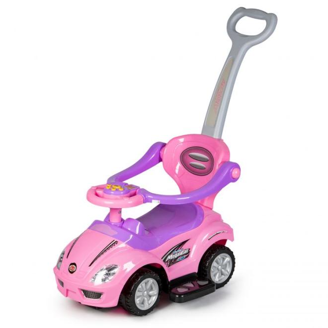 Růžové dětské autíčko s rukojetí 3v1, Multi__382-ROZOWY