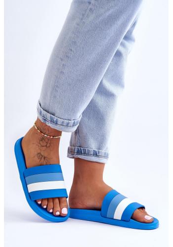 Modré pantofle pro dámy