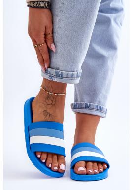Modré pantofle pro dámy