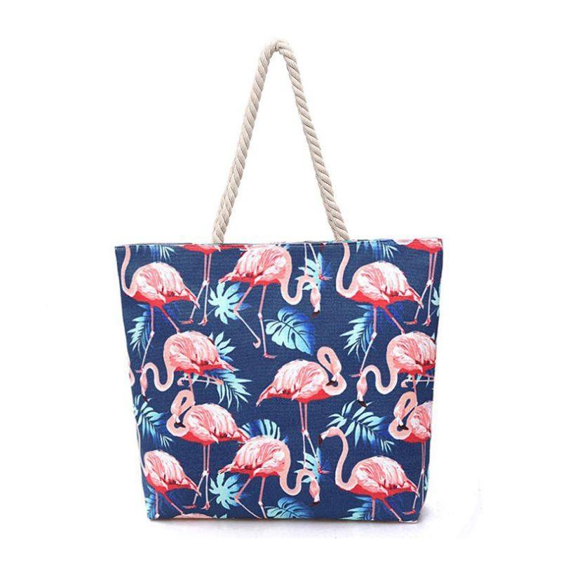 Levně Dámská plážová taška s barevným potiskem v modré barvě, TP04WZ2