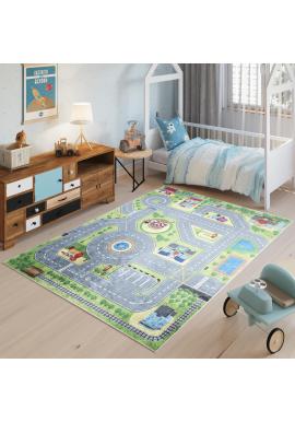 Koberec s motivem města pro děti
