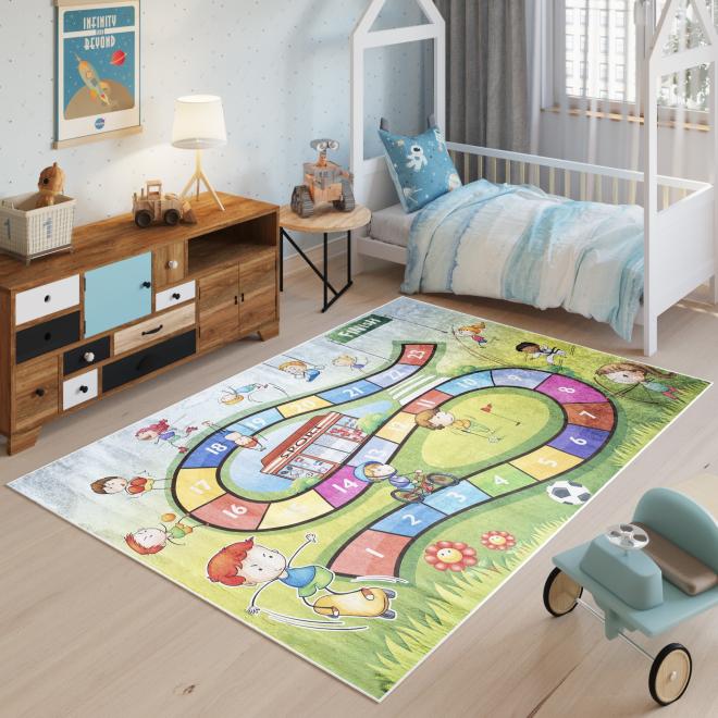 Levně Barevný koberec s motivem dětské hry, TAP__9731 PRINT EMMA-140x200 140x200cm