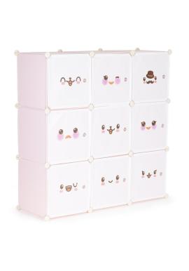 Dětská růžová modulární skříň