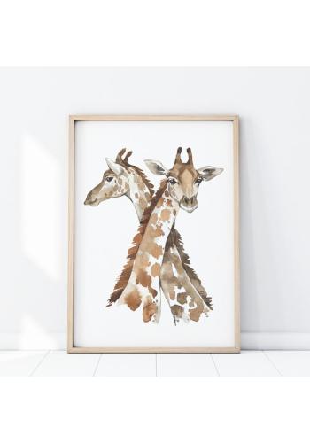 Nástěnný plakát s motivem žiraf