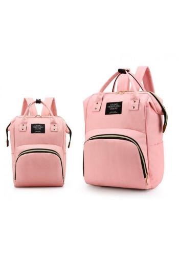 Růžový funkční batoh pro maminky a tatínky