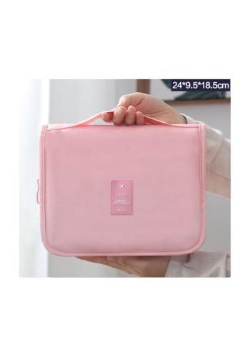 Růžová rozkládací kosmetická taška