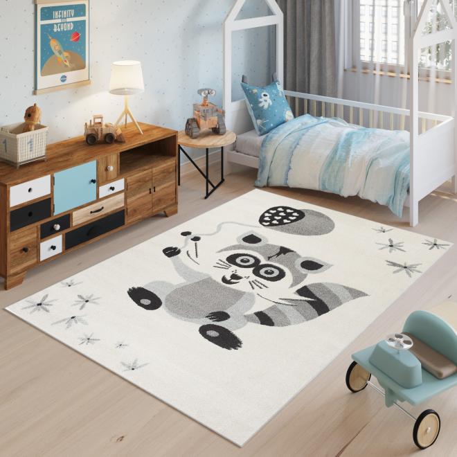Levně Šedý koberec s obrázkem pro děti, TAP__E662A HAPPY FBA-120x170 120x170cm